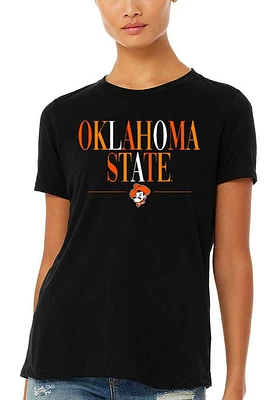 Summit Sportswear Oklahoma State Cowboys Womens Black Classic Short Sleeve T-Shirt