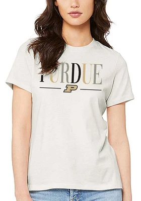 Summit Sportswear Purdue Boilermakers Womens White Classic Short Sleeve T-Shirt
