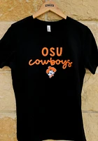 Summit Sportswear Oklahoma State Cowboys Womens Black Script Logo Short Sleeve T-Shirt