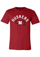 Summit Sportswear Nebraska Cornhuskers Womens Red State Shape Short Sleeve T-Shirt