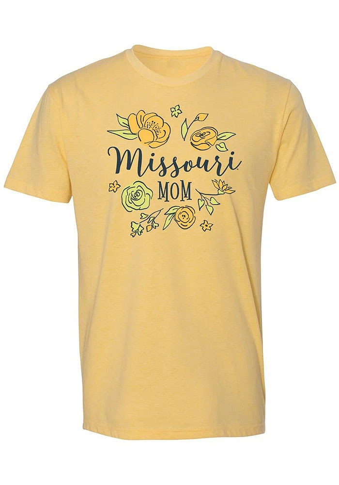 Summit Sportswear Missouri Tigers Womens Yellow Mom Design Short Sleeve T-Shirt