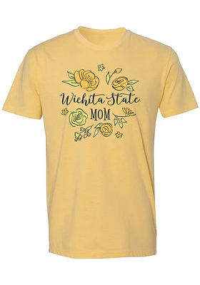 Summit Sportswear Wichita State Shockers Womens Yellow Mom Short Sleeve T-Shirt