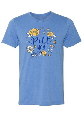 Summit Sportswear Pitt Panthers Womens Blue Mom Graphic Short Sleeve T-Shirt