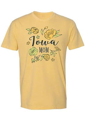 Summit Sportswear Iowa Hawkeyes Womens Yellow Mom Short Sleeve T-Shirt