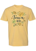 Summit Sportswear Iowa Hawkeyes Womens Yellow Mom Short Sleeve T-Shirt