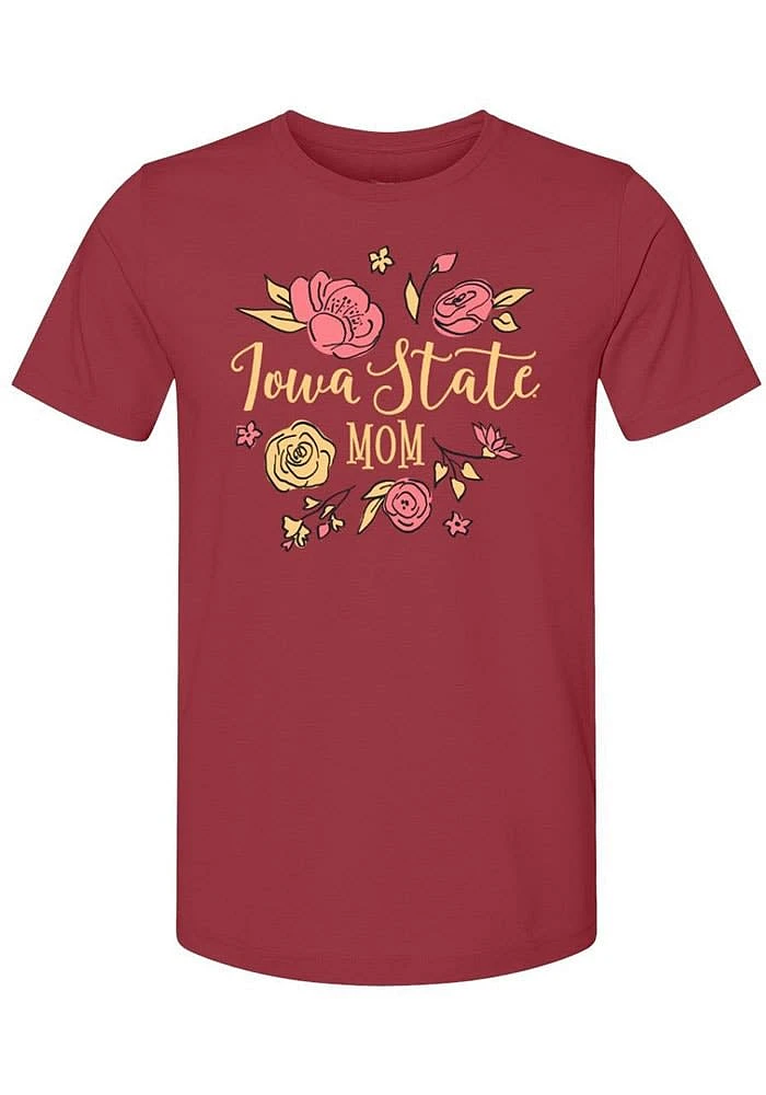 Summit Sportswear Iowa State Cyclones Womens Red Mom Short Sleeve T-Shirt