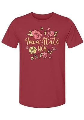 Summit Sportswear Iowa State Cyclones Womens Red Mom Short Sleeve T-Shirt
