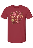 Summit Sportswear Iowa State Cyclones Womens Red Mom Short Sleeve T-Shirt