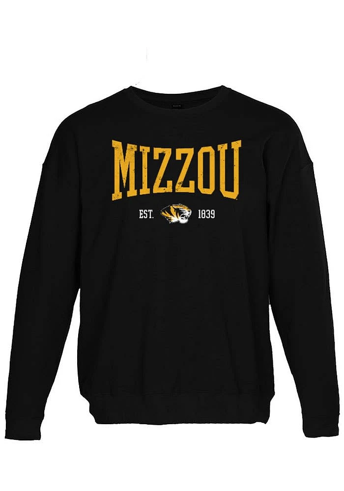 Summit Sportswear Missouri Tigers Womens Black Aishu Crew Sweatshirt