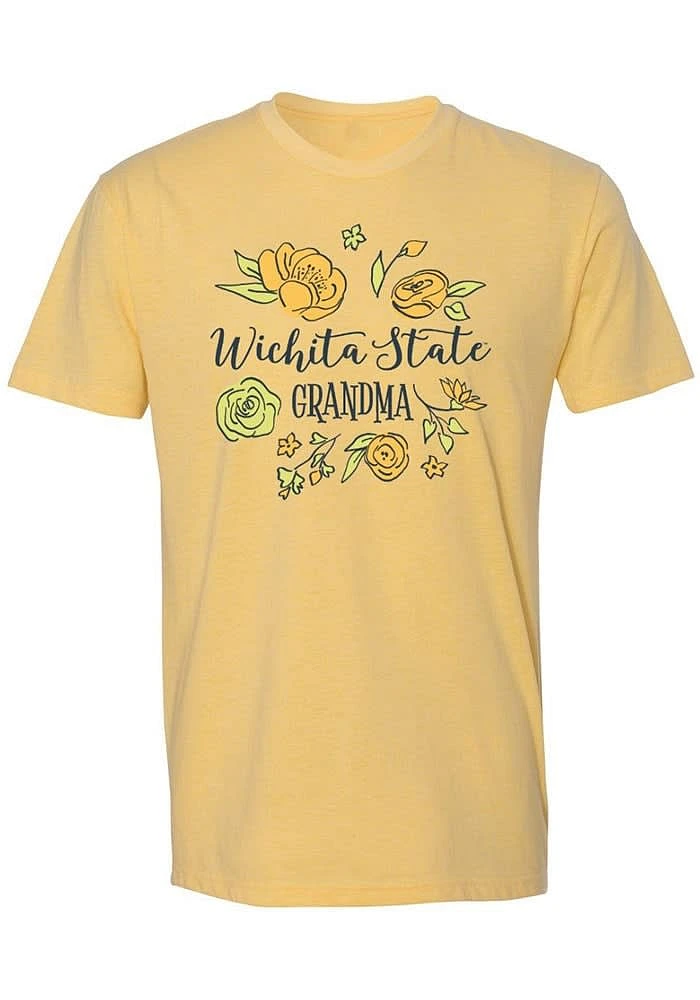 Summit Sportswear Wichita State Shockers Womens Yellow Grandma Short Sleeve T-Shirt