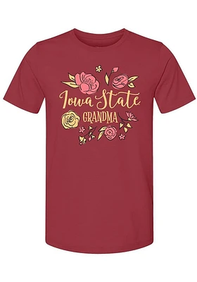 Summit Sportswear Iowa State Cyclones Womens Red Grandma Short Sleeve T-Shirt
