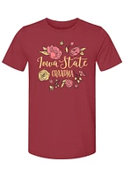 Summit Sportswear Iowa State Cyclones Womens Red Grandma Short Sleeve T-Shirt