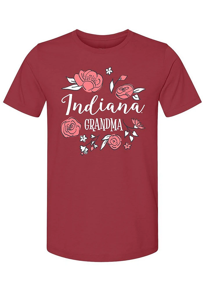 Summit Sportswear Indiana Hoosiers Womens Red Grandma Short Sleeve T-Shirt