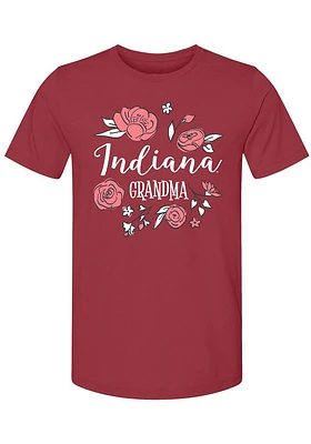 Summit Sportswear Indiana Hoosiers Womens Red Grandma Short Sleeve T-Shirt