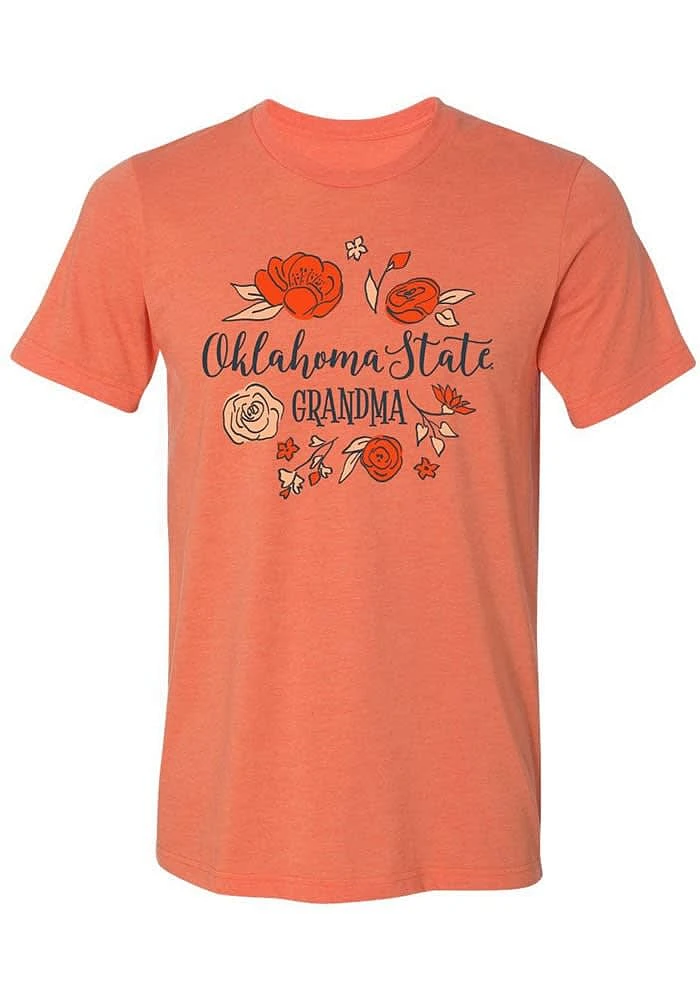 Summit Sportswear Oklahoma State Cowboys Womens Orange Grandma Short Sleeve T-Shirt