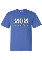 Summit Sportswear Kansas Jayhawks Womens Blue Mom Short Sleeve T-Shirt