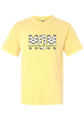 Summit Sportswear Missouri Tigers Womens Yellow Mom Style Short Sleeve T-Shirt