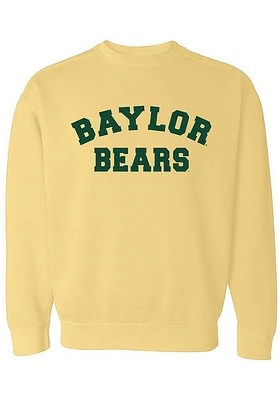 Summit Sportswear Baylor Bears Womens Yellow Classic Block Crew Sweatshirt