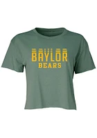 Summit Sportswear Baylor Bears Womens Green Jade Crop Short Sleeve T-Shirt
