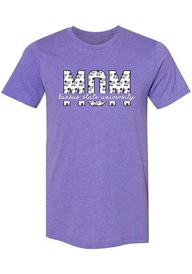 Summit Sportswear K-State Wildcats Womens Purple Mom Block Short Sleeve T-Shirt
