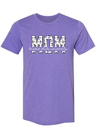Summit Sportswear K-State Wildcats Womens Purple Mom Block Short Sleeve T-Shirt