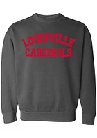 Summit Sportswear Louisville Cardinals Womens Classic Block Crew Sweatshirt