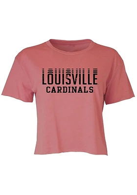 Summit Sportswear Louisville Cardinals Womens Jade Crop Short Sleeve T-Shirt