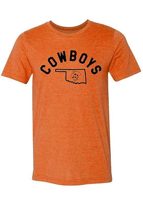 Summit Sportswear Oklahoma State Cowboys Womens Orange Josie Shape Short Sleeve T-Shirt