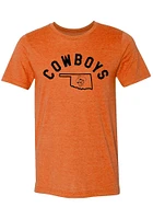 Summit Sportswear Oklahoma State Cowboys Womens Orange Josie Shape Short Sleeve T-Shirt