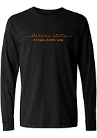 Summit Sportswear Oklahoma State Cowboys Womens Black Script LS Tee