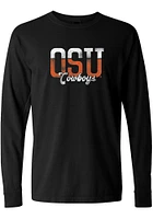 Summit Sportswear Oklahoma State Cowboys Womens Black Split Block LS Tee