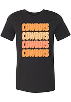 Summit Sportswear Oklahoma State Cowboys Womens Black Repeat Short Sleeve T-Shirt