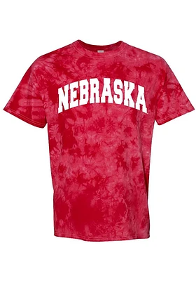 Summit Sportswear Nebraska Cornhuskers Womens Red Tie Dye Short Sleeve T-Shirt