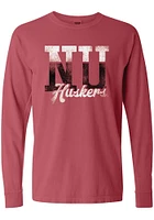 Summit Sportswear Nebraska Cornhuskers Womens Red Blocked LS Tee