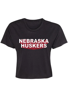 Summit Sportswear Nebraska Cornhuskers Womens Black Jade Short Sleeve T-Shirt