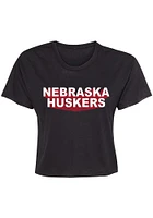 Summit Sportswear Nebraska Cornhuskers Womens Black Jade Short Sleeve T-Shirt