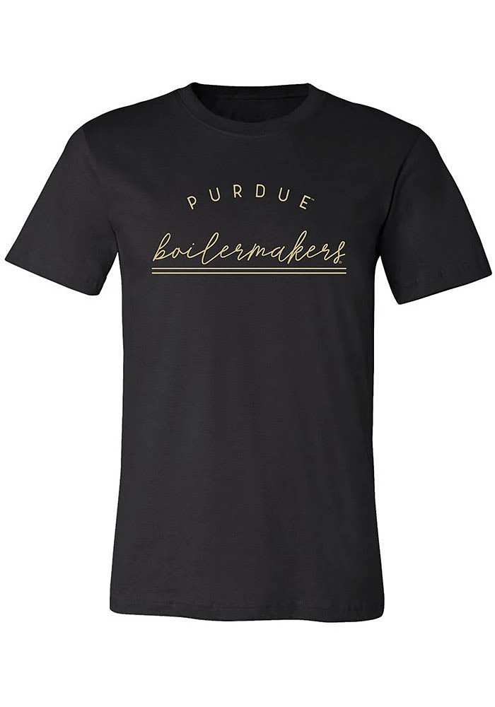 Summit Sportswear Purdue Boilermakers Womens Black Josie Short Sleeve T-Shirt