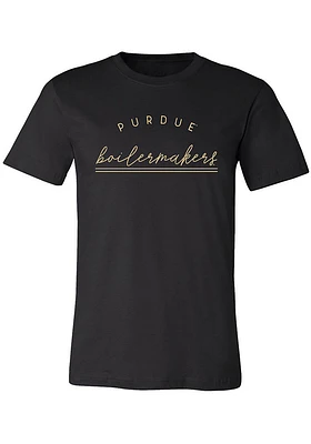 Summit Sportswear Purdue Boilermakers Womens Black Josie Short Sleeve T-Shirt