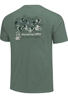 Michigan State Spartans Green Helmet History Short Sleeve T Shirt