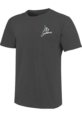 Michigan State Spartans Charcoal Vintage Script Block Short Sleeve T Shirt