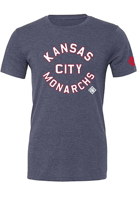 Summit Sportswear Kansas City Monarchs Womens Navy Blue Joy Short Sleeve T-Shirt
