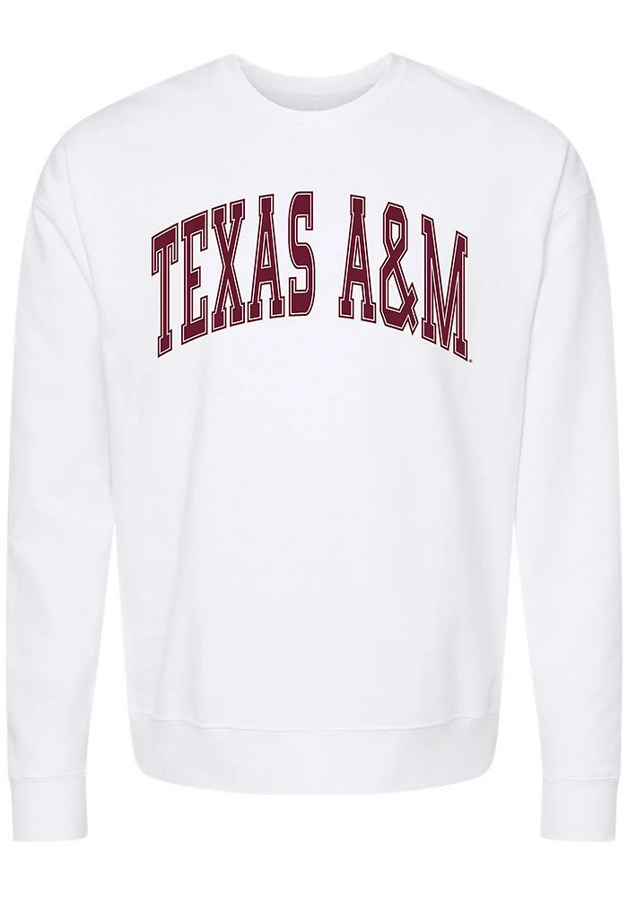 Summit Sportswear Texas A&M Aggies Womens White Gameday Crew Sweatshirt