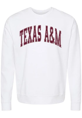 Summit Sportswear Texas A&M Aggies Womens White Gameday Crew Sweatshirt