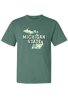 Summit Sportswear Michigan State Spartans Womens Green Short Sleeve T-Shirt