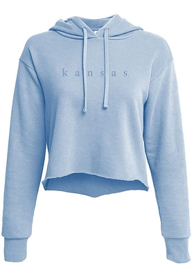 Summit Sportswear Kansas Jayhawks Womens Blue Abby Hooded Sweatshirt