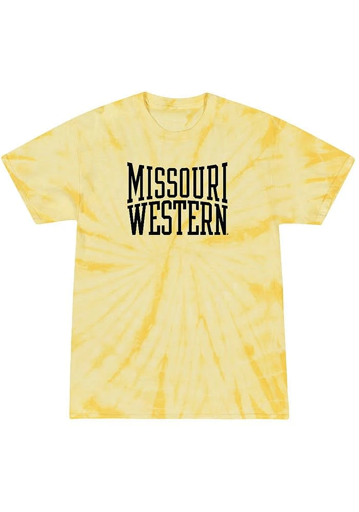 Summit Sportswear Missouri Western Griffons Womens Yellow Tie Dye Short Sleeve T-Shirt