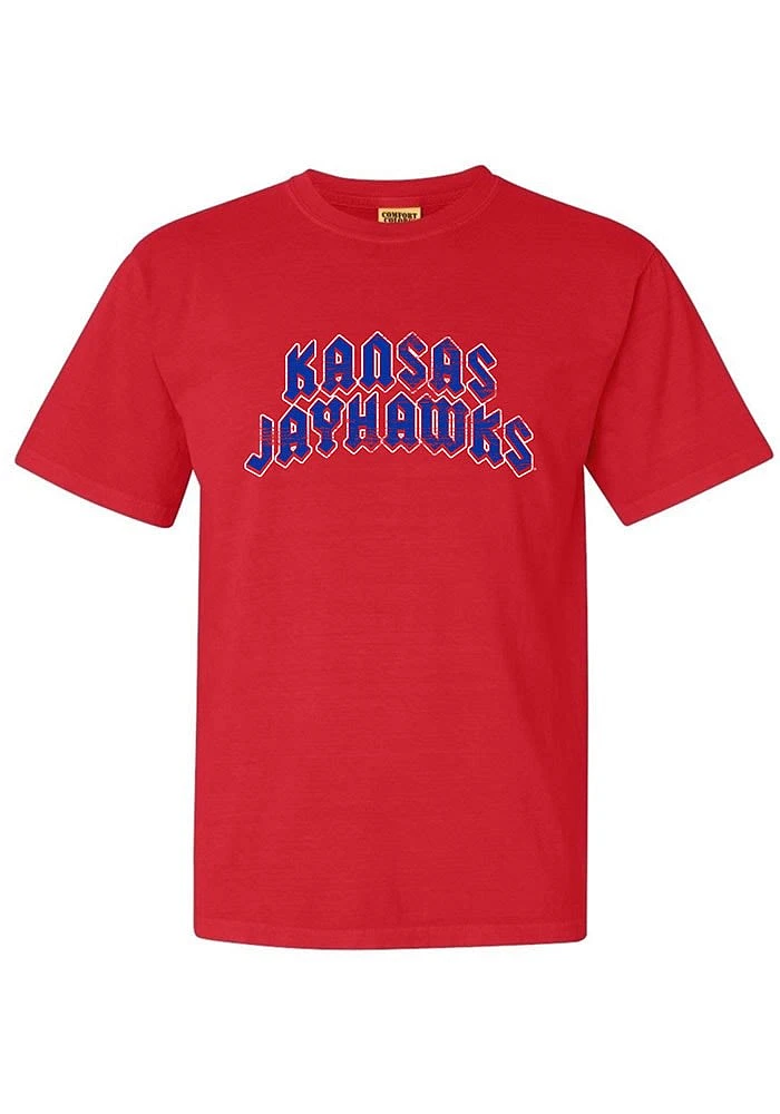 Summit Sportswear Kansas Jayhawks Womens Red Rock Short Sleeve T-Shirt