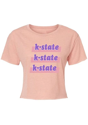 Summit Sportswear K-State Wildcats Womens Pink Jade Short Sleeve T-Shirt