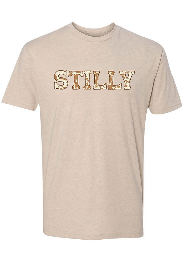 Summit Sportswear Stillwater Tan Pattern Infill Short Sleeve Fashion T Shirt