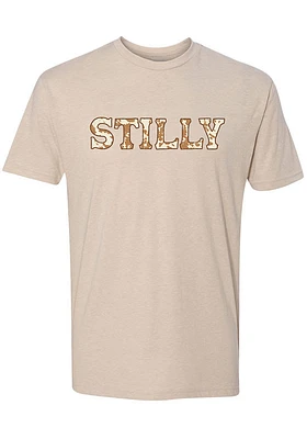 Summit Sportswear Stillwater Tan Pattern Infill Short Sleeve Fashion T Shirt